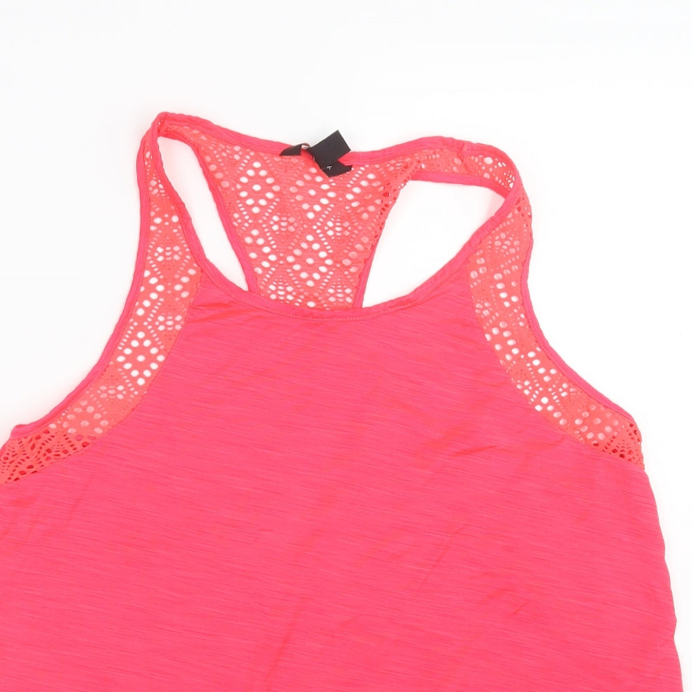 New Look Womens Pink   Basic Tank Size L