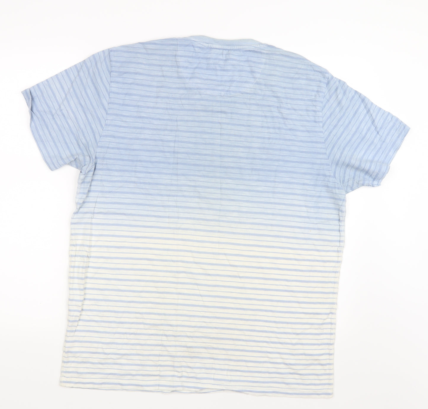 NEXT Mens Blue Striped   T-Shirt Size L