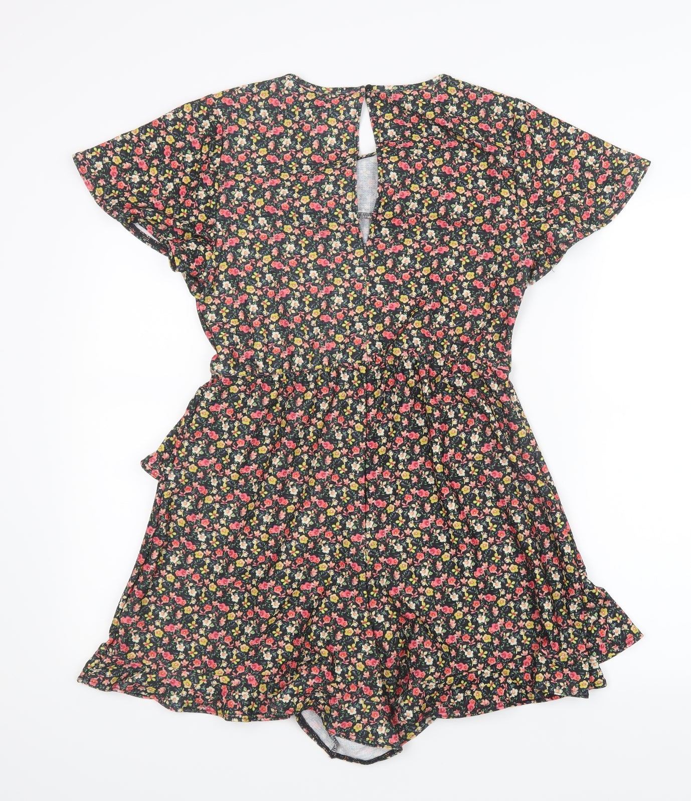 River Island Womens Pink Floral  Playsuit One-Piece Size 12