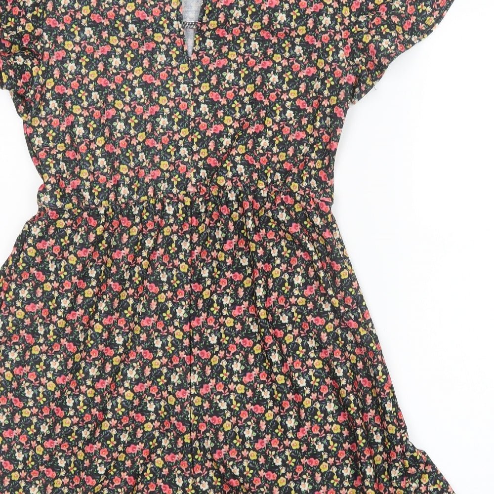 River Island Womens Pink Floral  Playsuit One-Piece Size 12