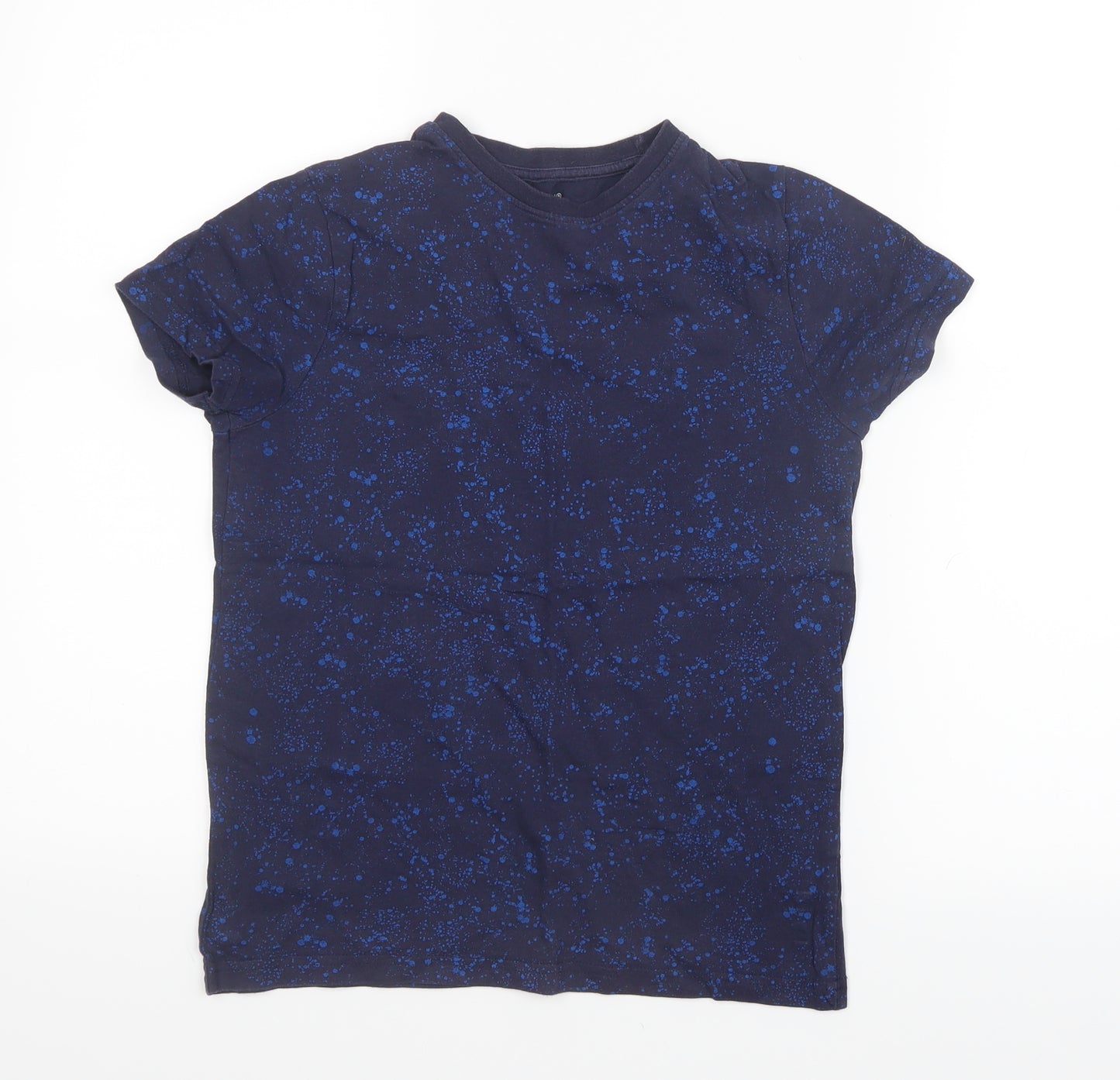 Primark Boys Blue Geometric  Basic T-Shirt Size 10-11 Years