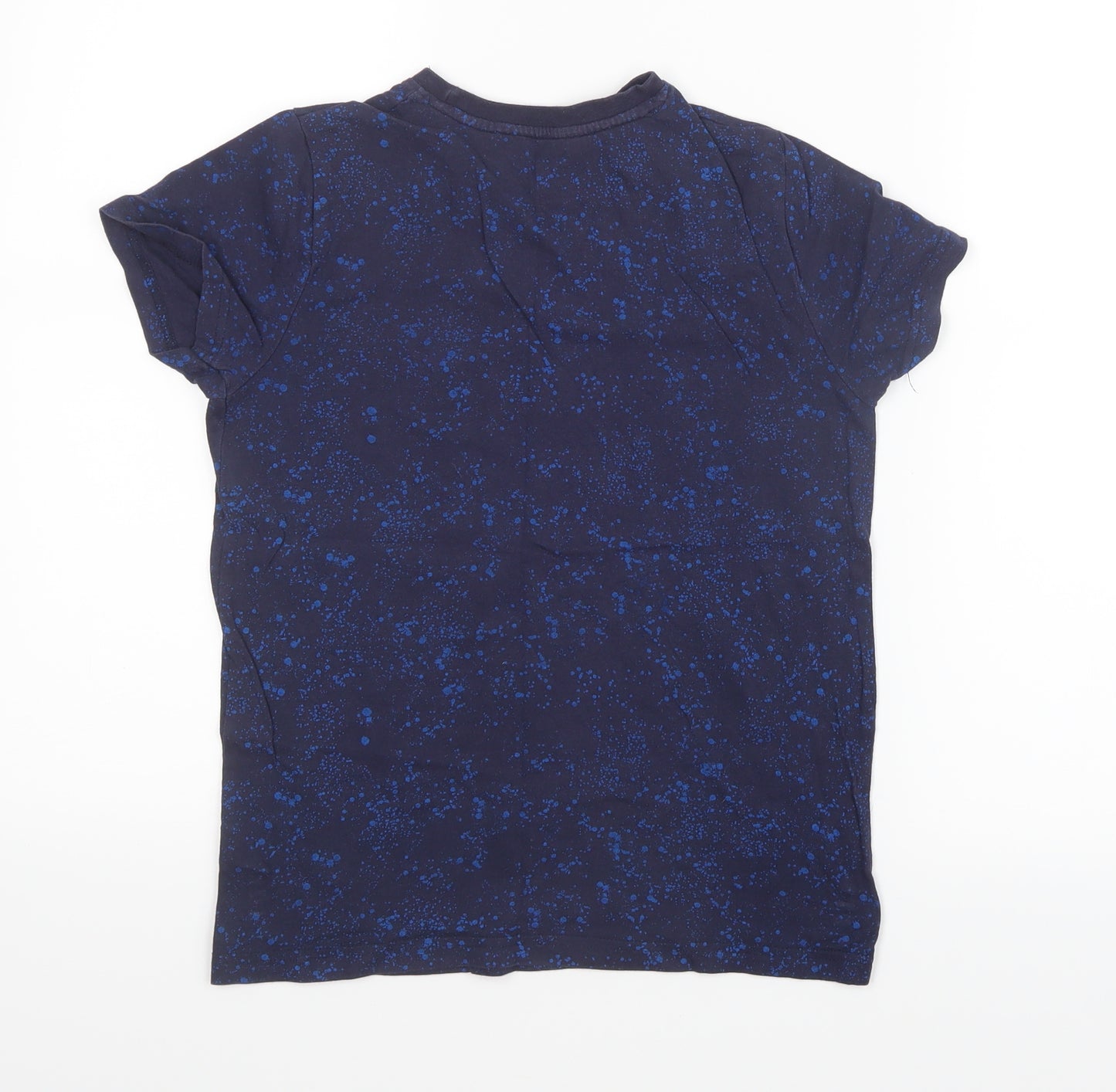 Primark Boys Blue Geometric  Basic T-Shirt Size 10-11 Years