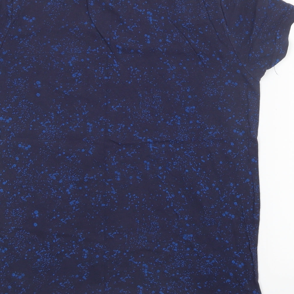 Primark Boys Blue Geometric  Basic T-Shirt Size 10-11 Years