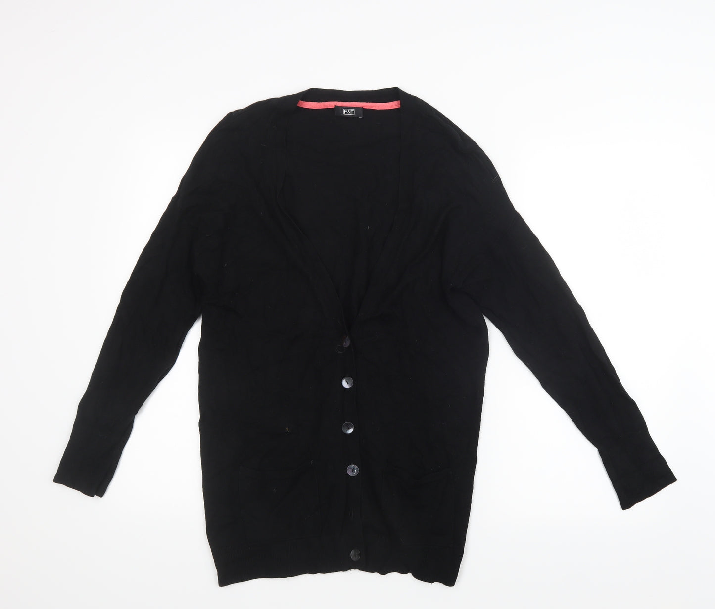 F&F Womens Black  Knit Cardigan Jumper Size 14