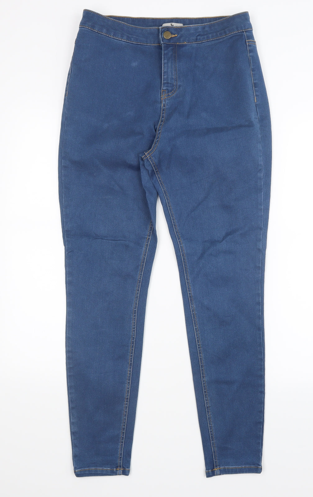 TU Womens Blue  Denim Straight Jeans Size 14 L28 in