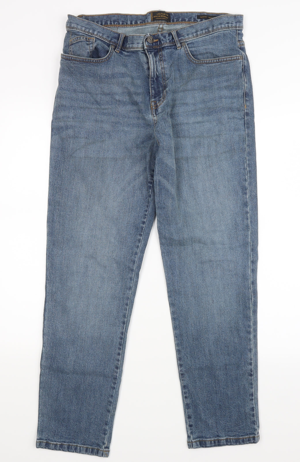 TU Mens Blue  Denim Straight Jeans Size 32 in L29 in