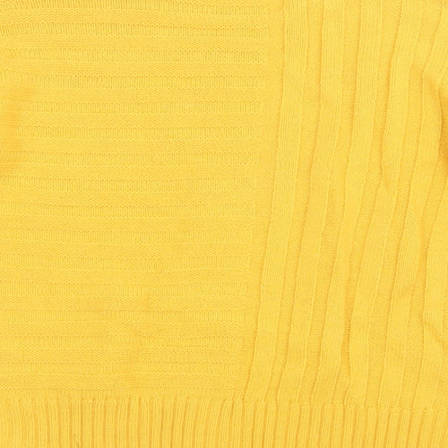 TU Womens Yellow  Knit Pullover Jumper Size 10