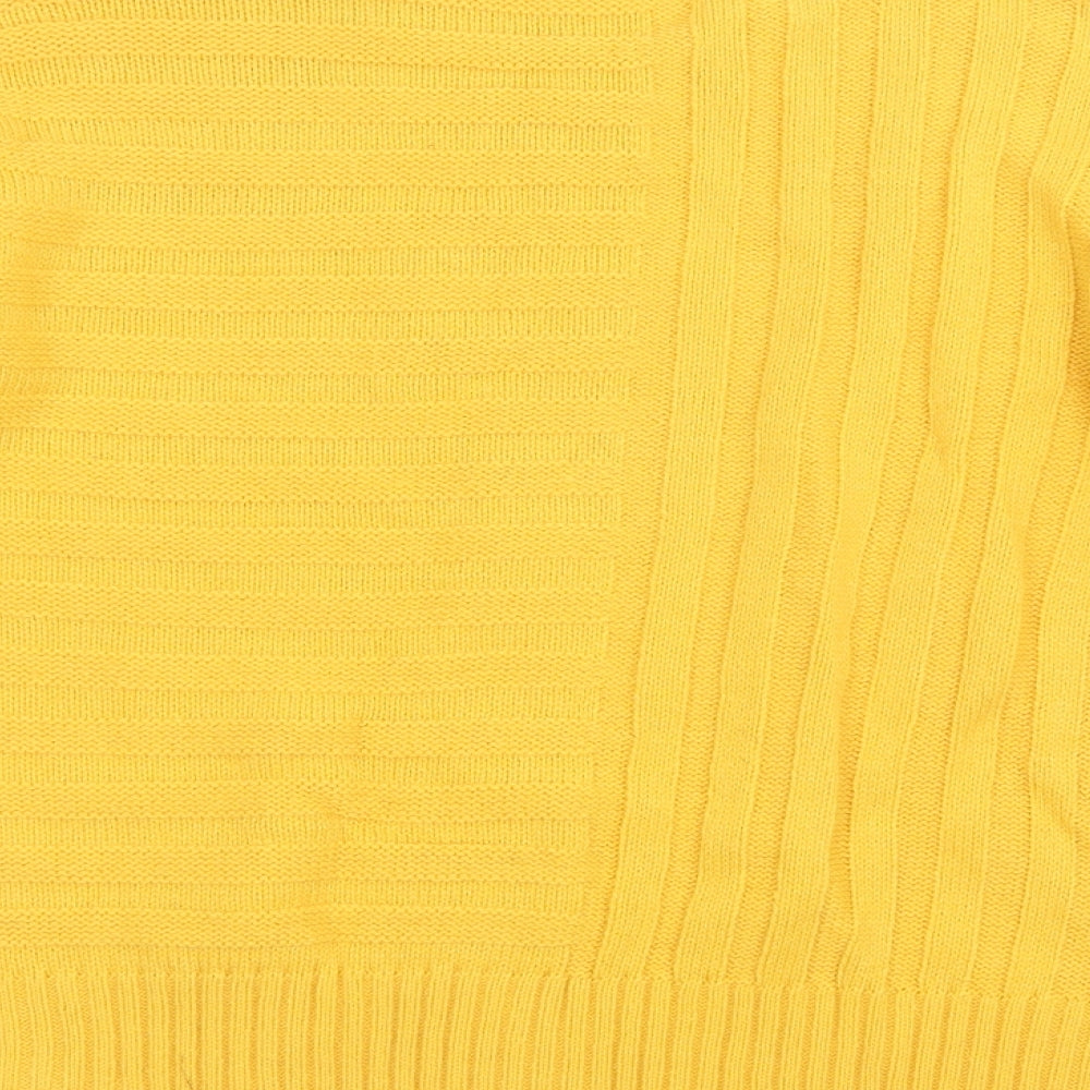 TU Womens Yellow  Knit Pullover Jumper Size 10