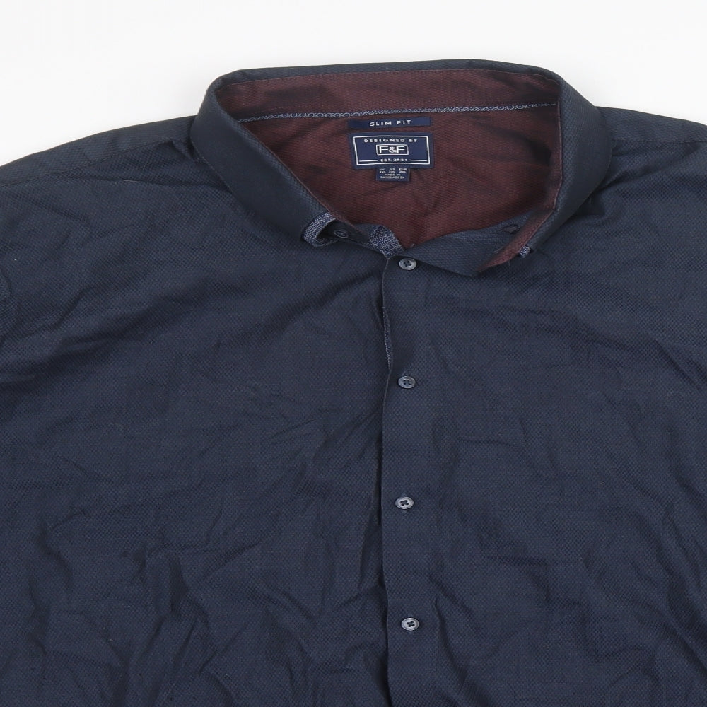F&F Mens Blue    Button-Up Size 3XL