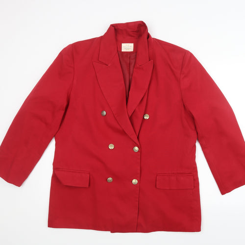 Elizabeth Shelton Womens Red   Jacket  Size 16