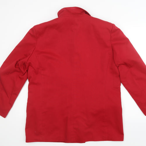Elizabeth Shelton Womens Red   Jacket  Size 16