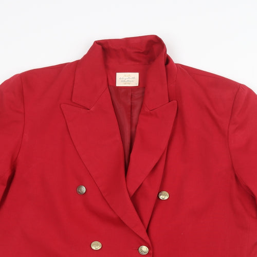 Elizabeth Shelton Womens Red   Jacket  Size 16