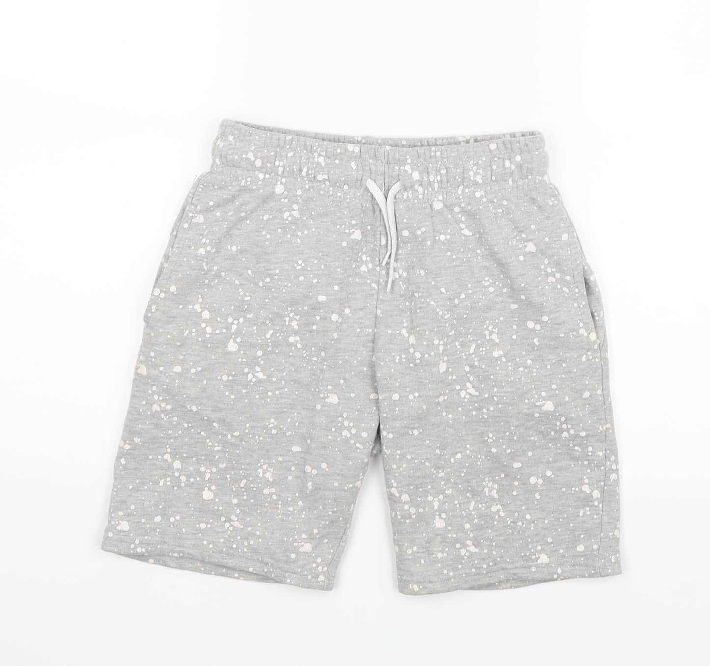Primark Boys Grey Geometric  Sweat Shorts Size 11-12 Years
