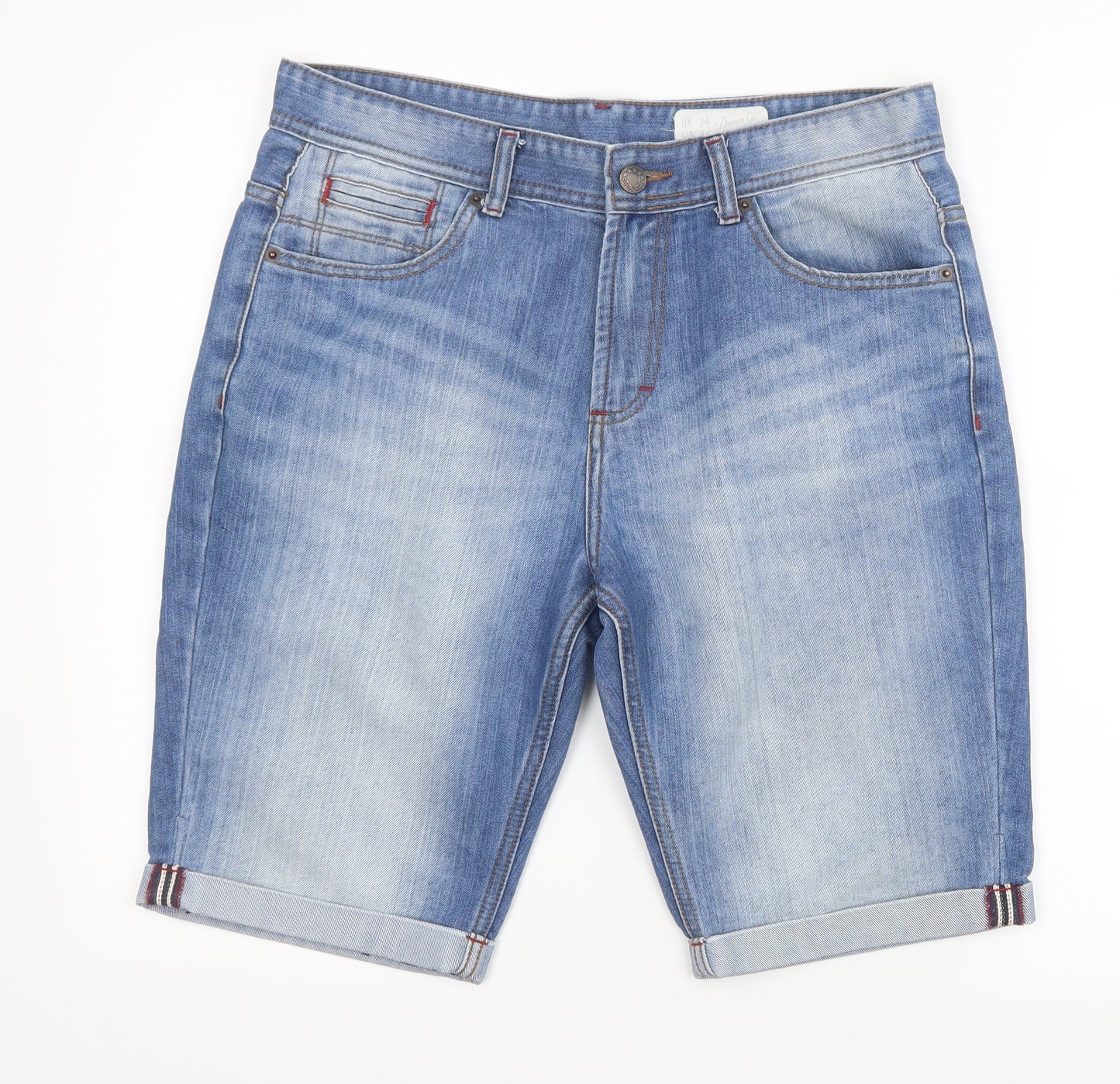 Denim Co. Mens Blue  Denim Cargo Shorts Size 34 in