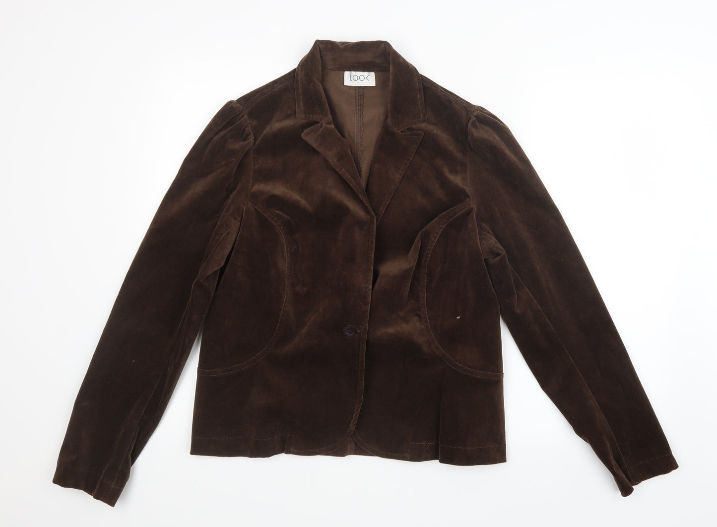 Look Womens Brown  Velvet Jacket  Size 18