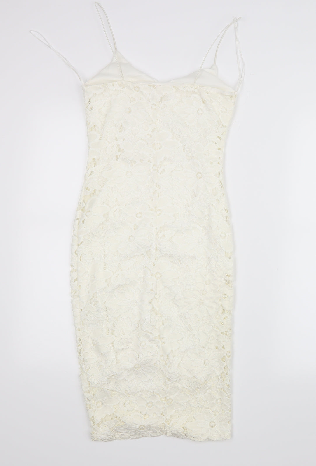 River Island Womens White  Lace Bodycon  Size 6