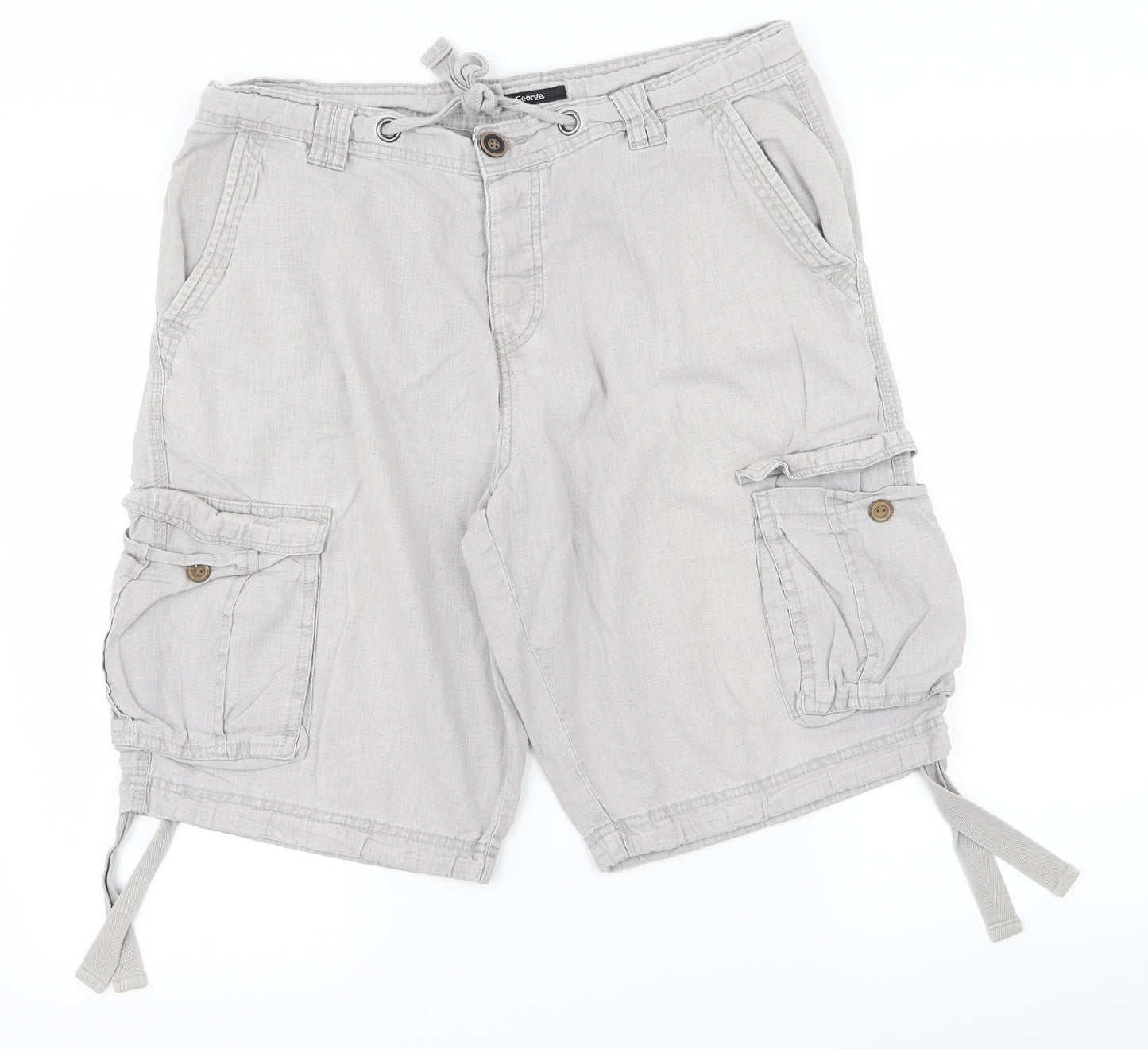 Asda George Mens Beige   Cargo Shorts Size 34 in