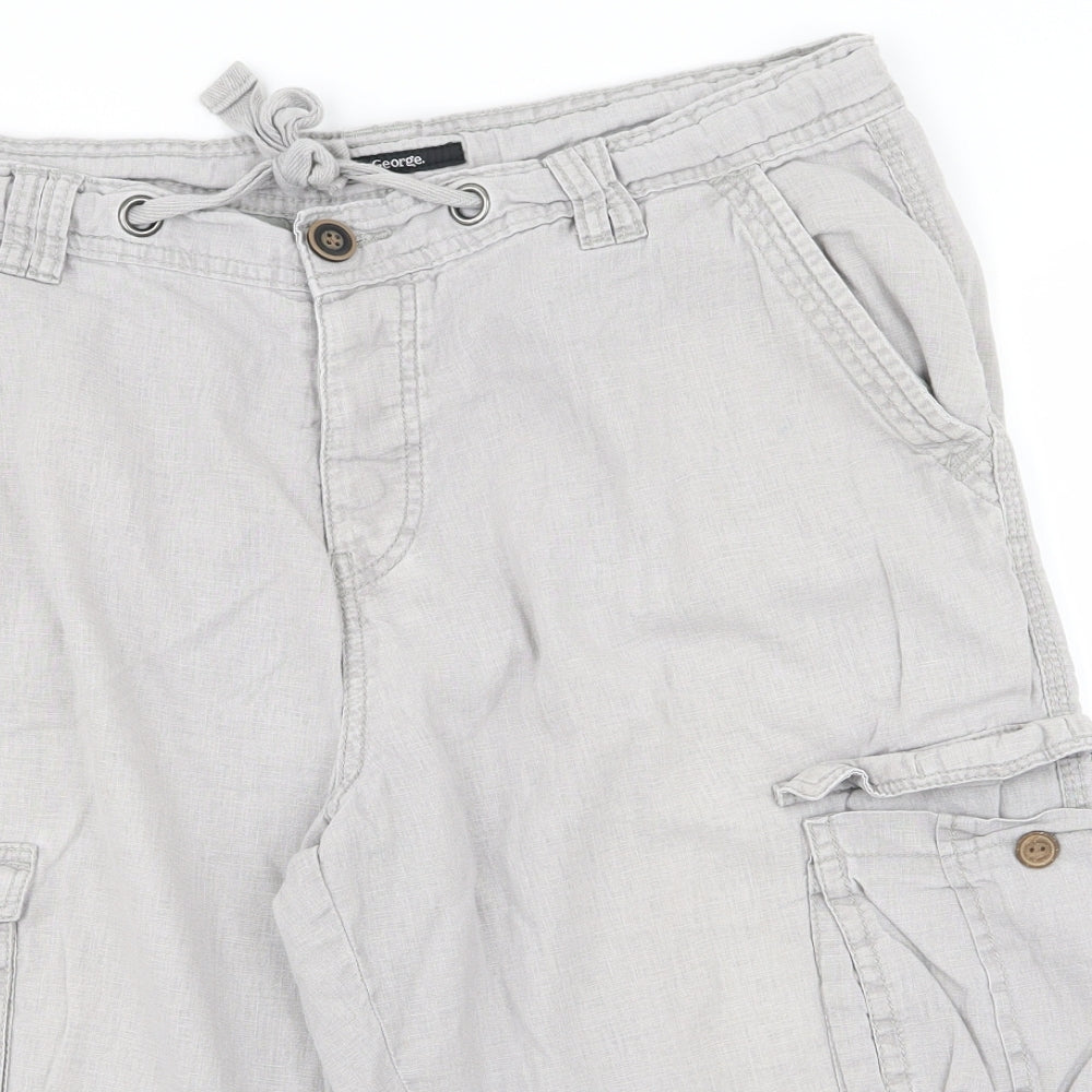 Asda George Mens Beige   Cargo Shorts Size 34 in