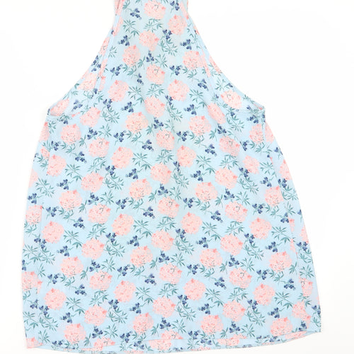TU Womens Blue Floral  Basic Tank Size 10