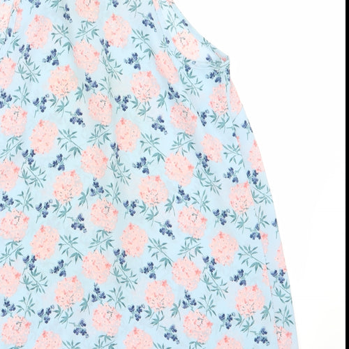 TU Womens Blue Floral  Basic Tank Size 10