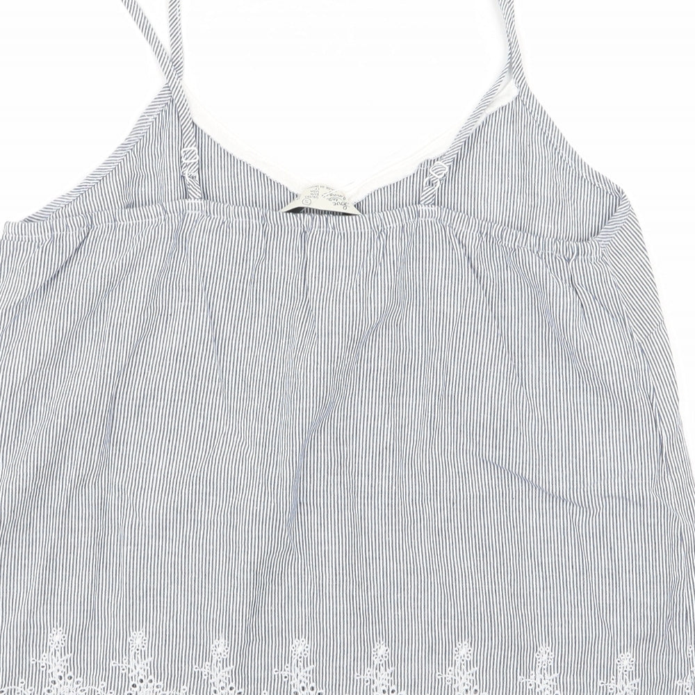love to lounge Womens Blue Striped  Camisole Tank Size 10