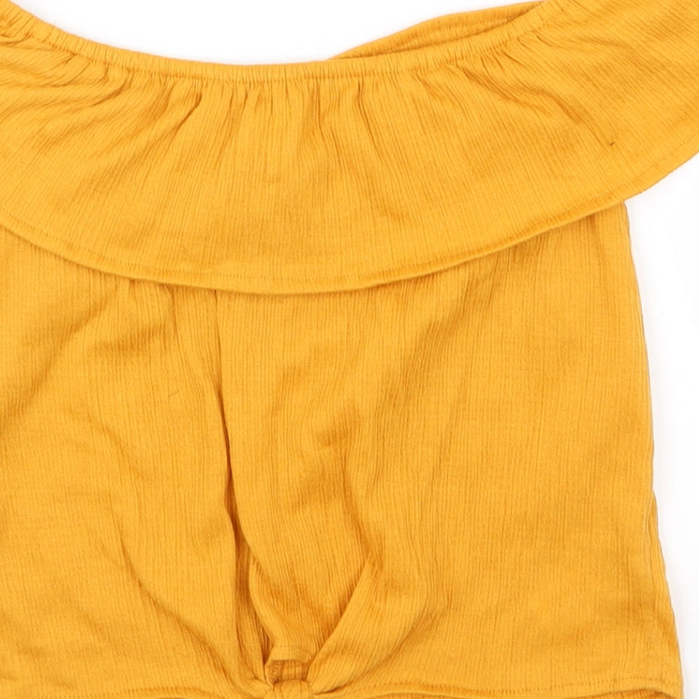 Primark Girls Orange   Basic T-Shirt Size 8-9 Years