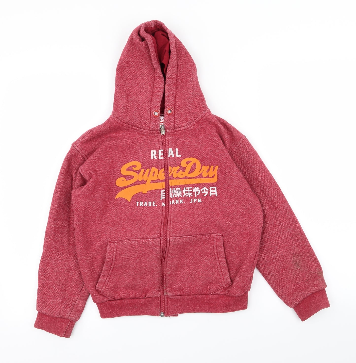 Superdry Boys Red   Full Zip Jumper Size 10-11 Years