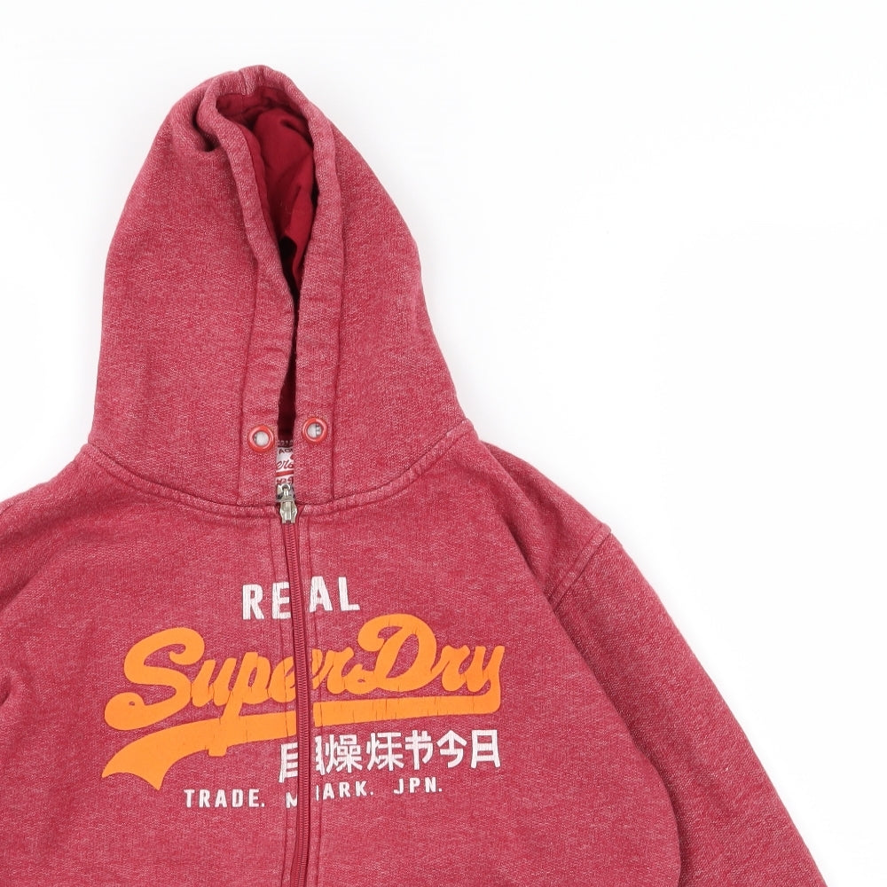 Superdry Boys Red   Full Zip Jumper Size 10-11 Years