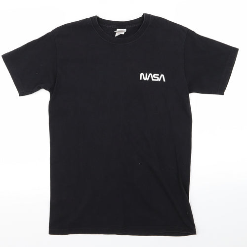 Fruit of the Loom Mens Black    T-Shirt Size S  - nasa