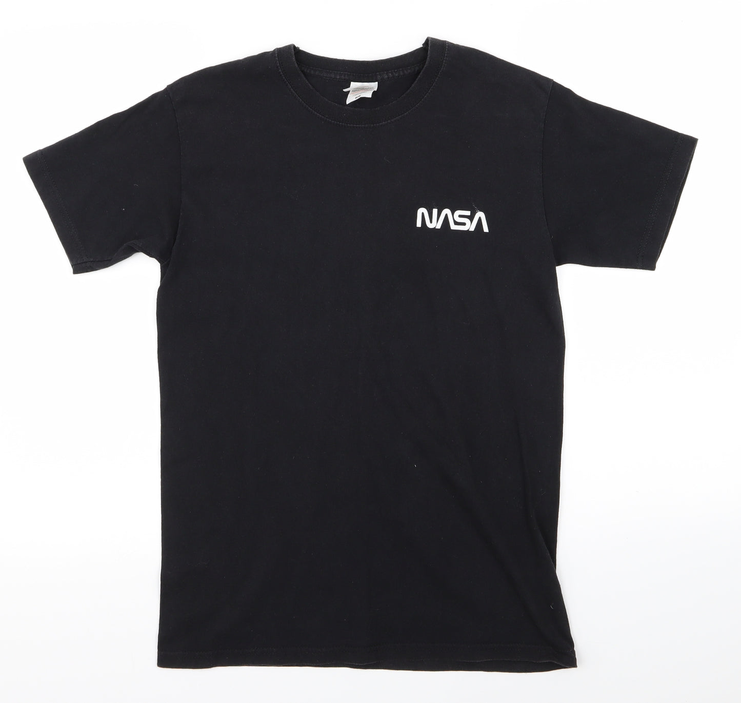 Fruit of the Loom Mens Black    T-Shirt Size S  - nasa