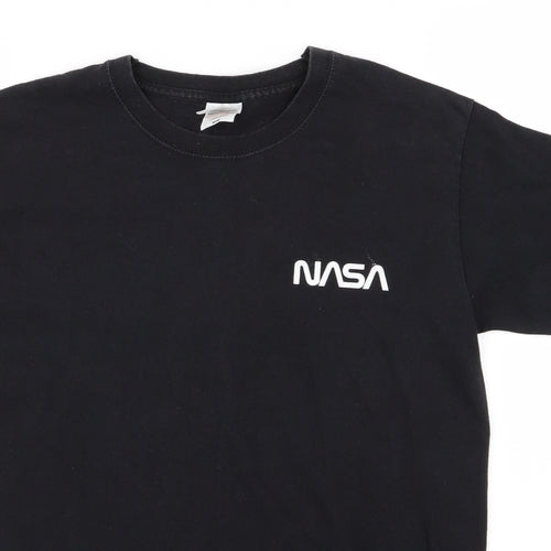 Fruit of the Loom Mens Black    T-Shirt Size S  - nasa