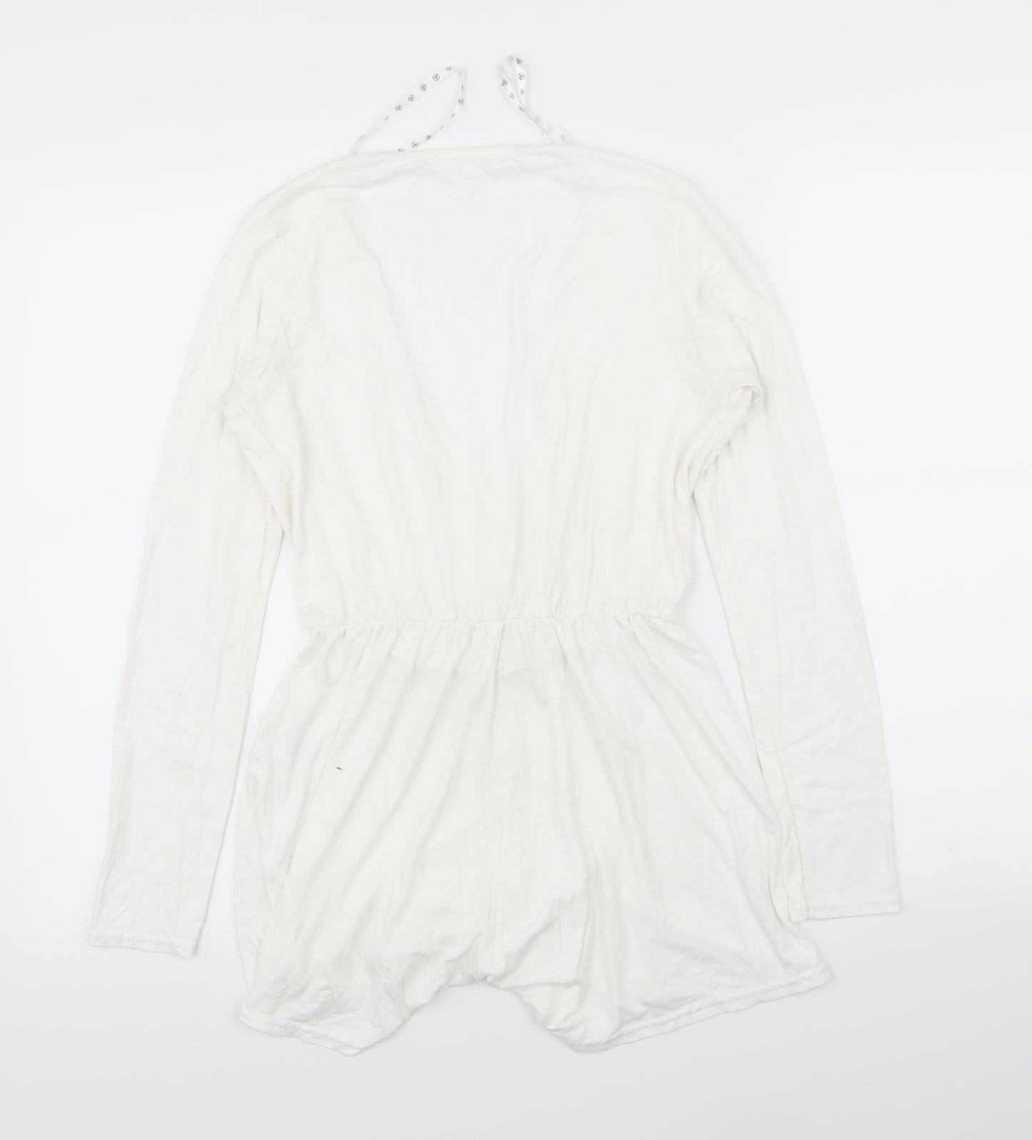 Missguided Womens White   Playsuit One-Piece Size 6