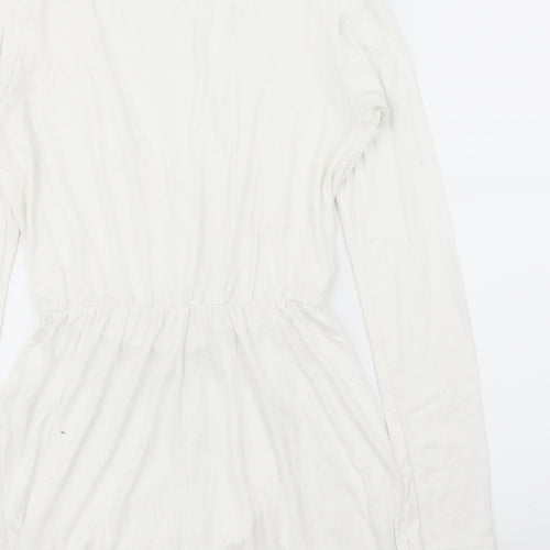 Missguided Womens White   Playsuit One-Piece Size 6