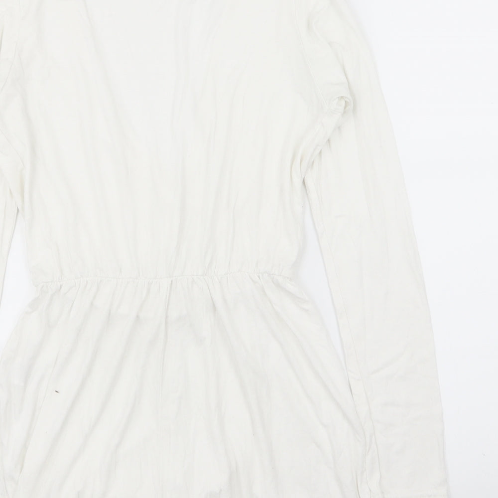 Missguided Womens White   Playsuit One-Piece Size 6