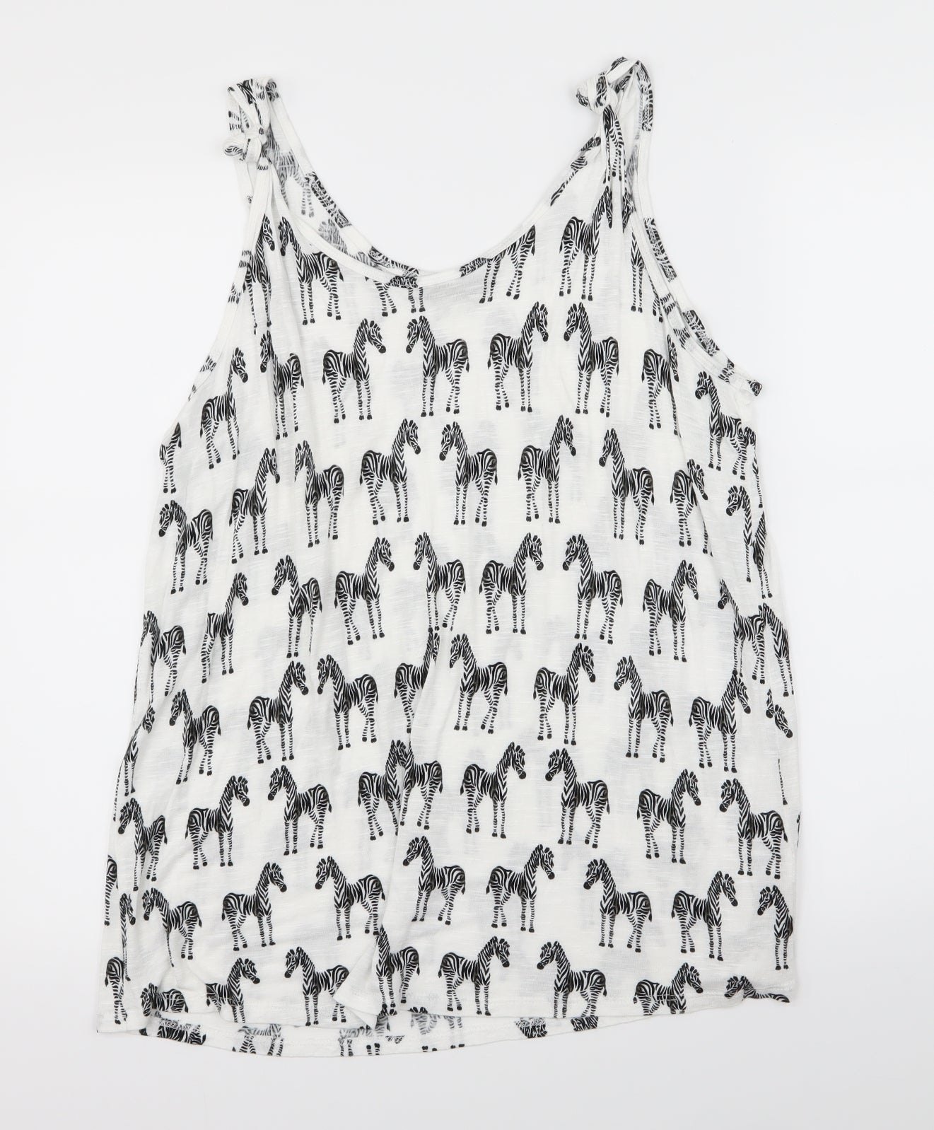 Asda George Womens White Animal Print  Camisole Tank Size 22