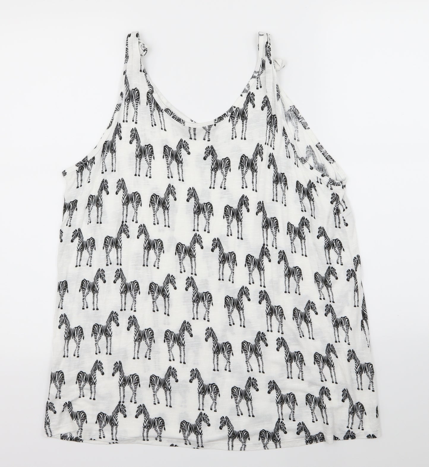 Asda George Womens White Animal Print  Camisole Tank Size 22