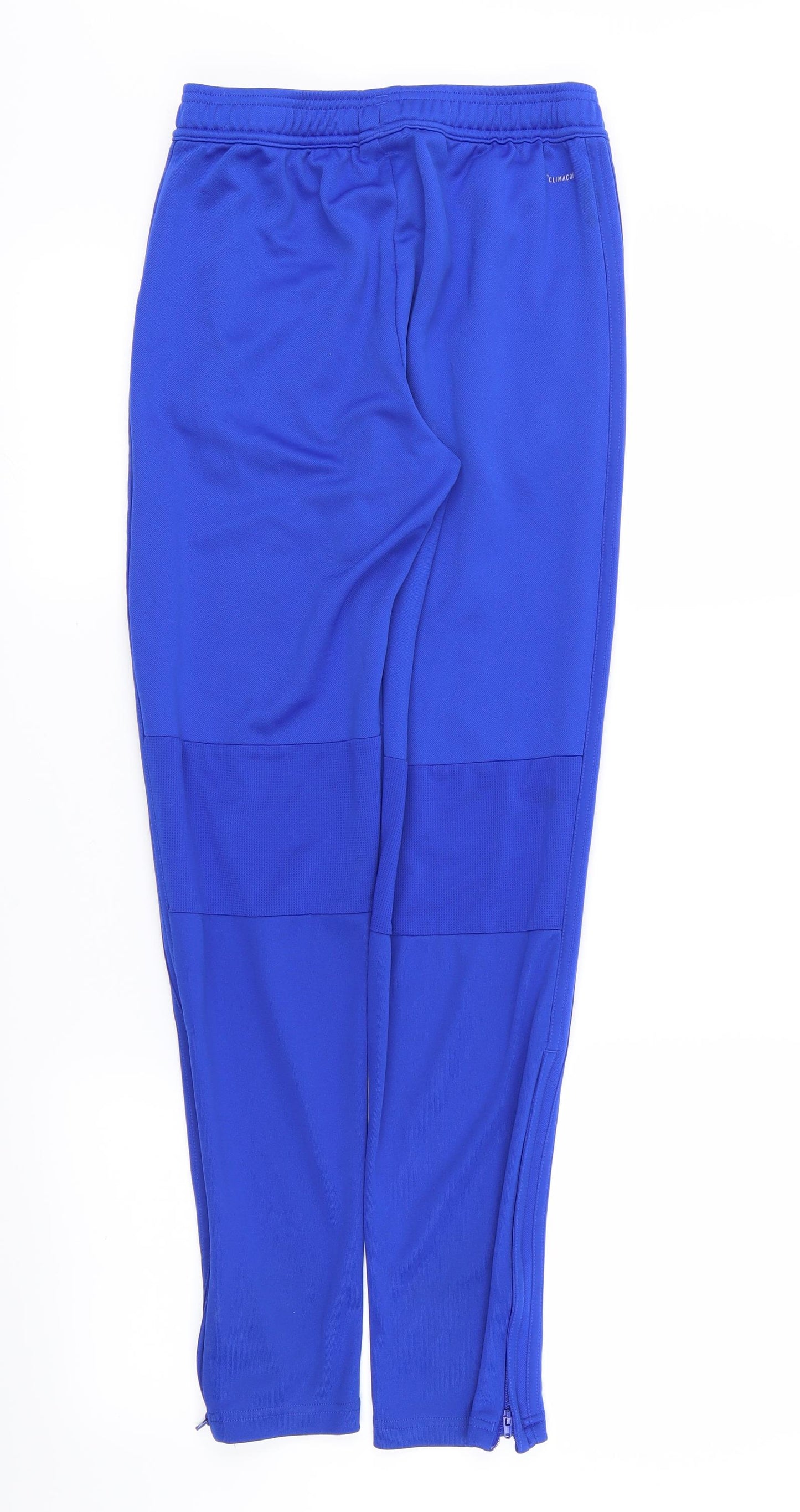 adidas Boys Blue Striped  Jogger Trousers Size 13-14 Years