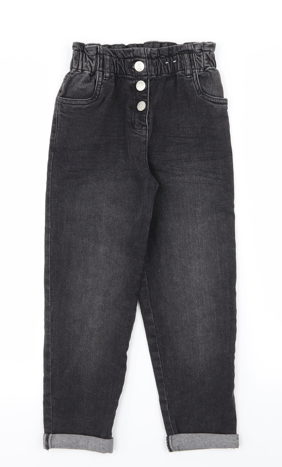 TU Girls Black   Straight Jeans Size 7 Years