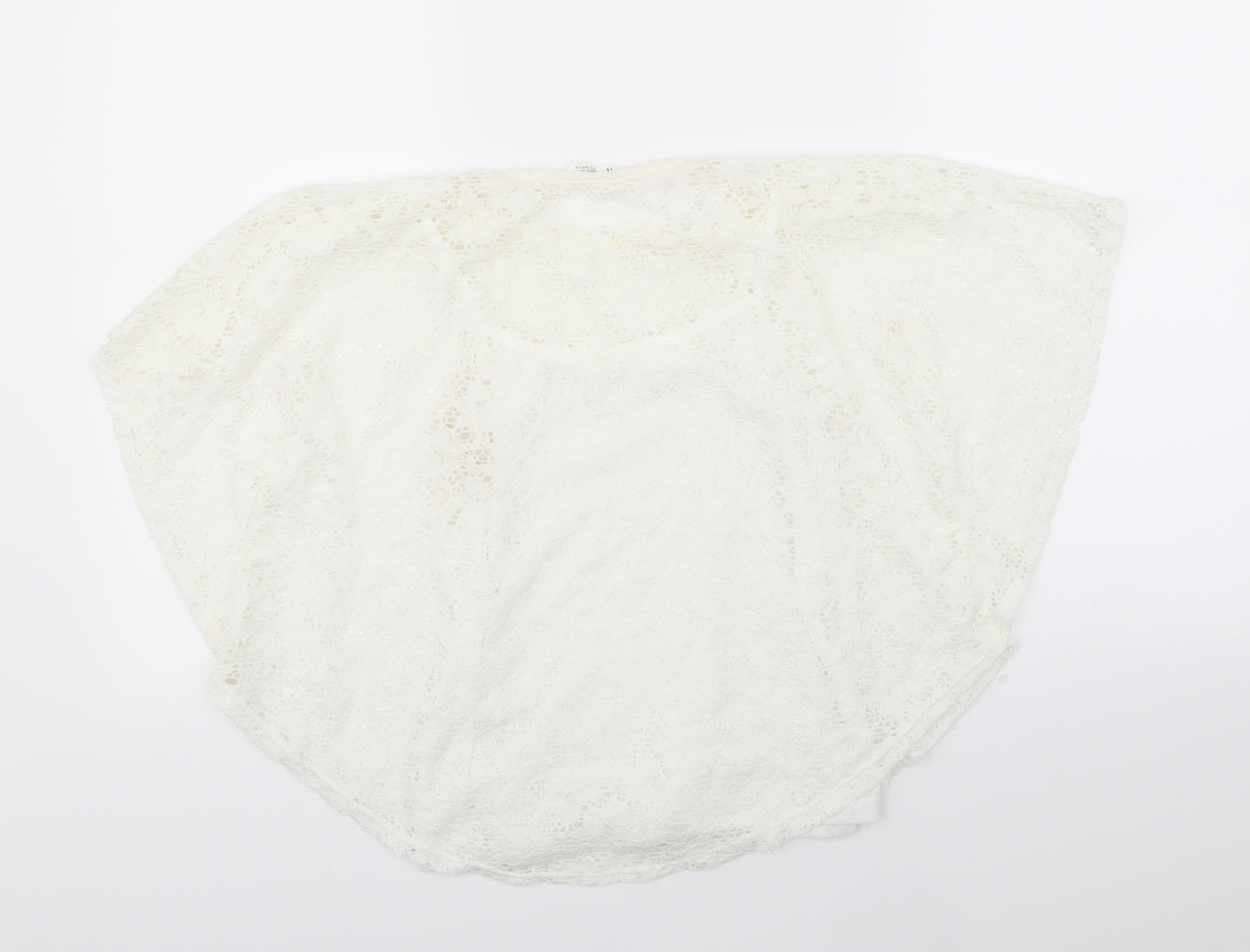 H&M Girls White Floral  Basic T-Shirt Size 10-11 Years