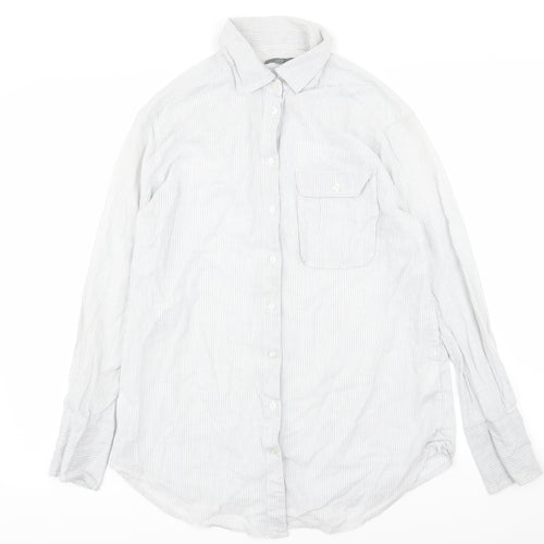 Gap Mens Grey Striped   Button-Up Size S