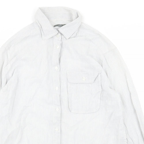 Gap Mens Grey Striped   Button-Up Size S