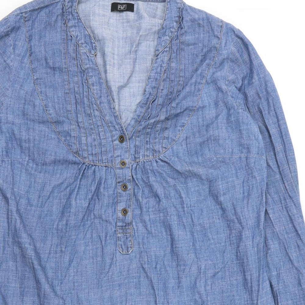 F&F Womens Blue   T-Shirt Dress  Size 16