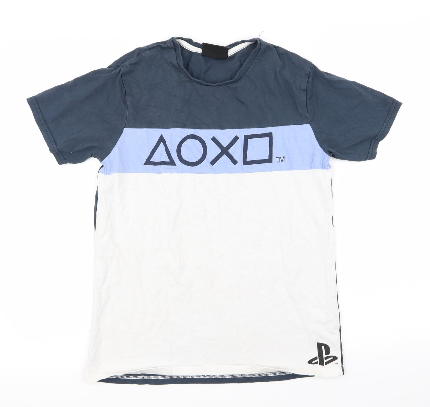 Asda George Boys Blue   Basic T-Shirt Size 13-14 Years  - PLAYSTATION