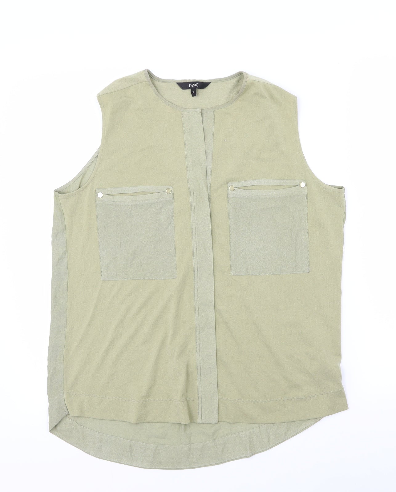 NEXT Womens Green   Basic Button-Up Size 10