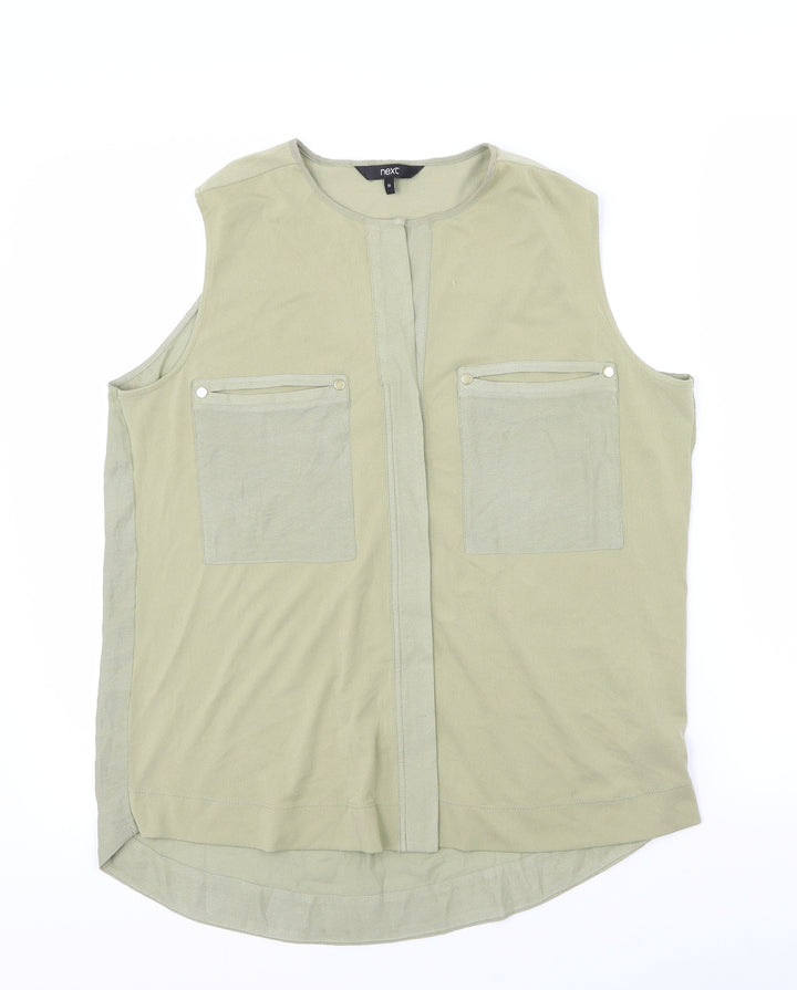 NEXT Womens Green   Basic Button-Up Size 10