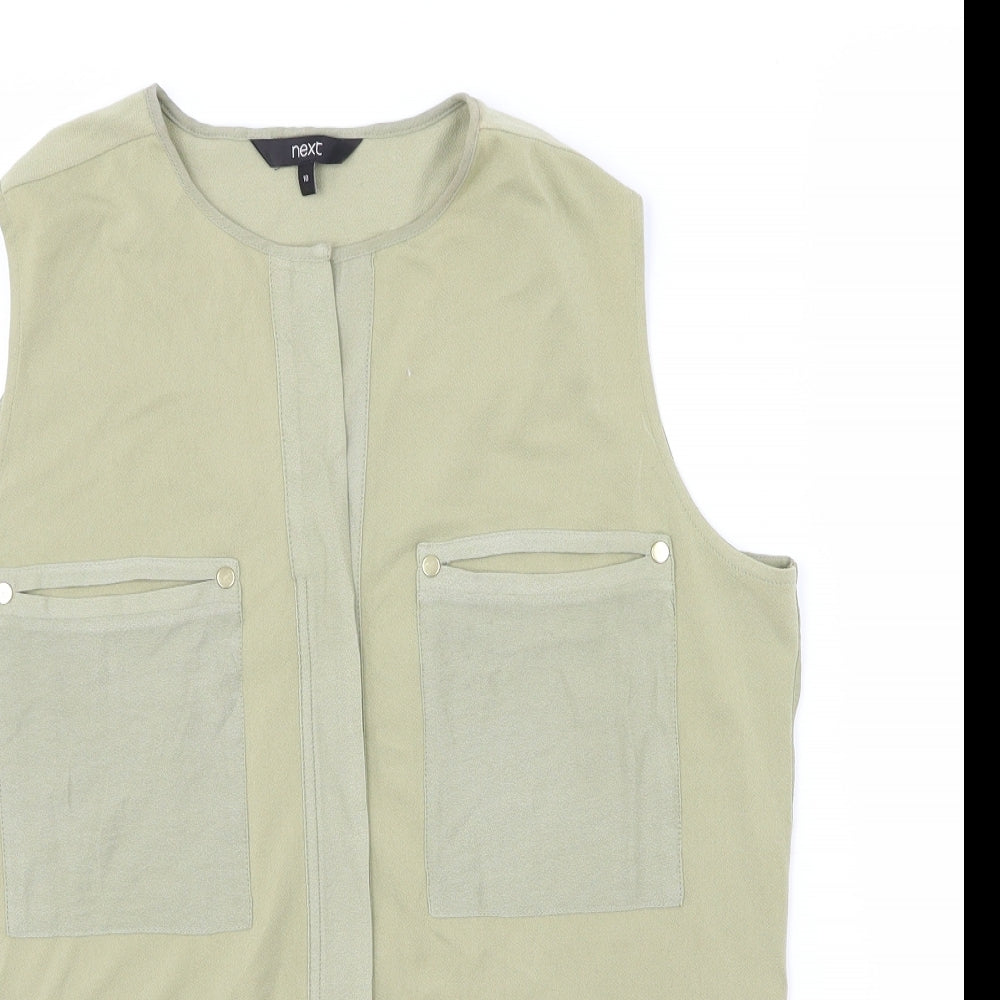 NEXT Womens Green   Basic Button-Up Size 10