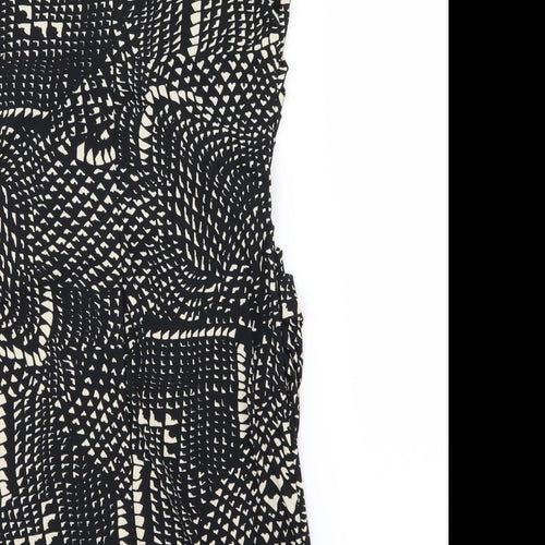 NEXT Womens Black Geometric  A-Line  Size 10