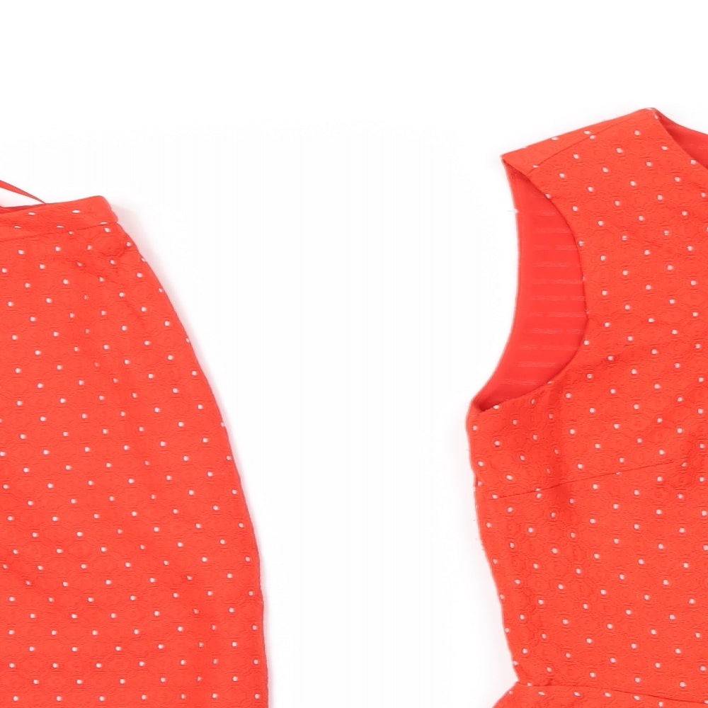 NEXT Womens Red Polka Dot  Basic T-Shirt Size 8  - size 10 skirt