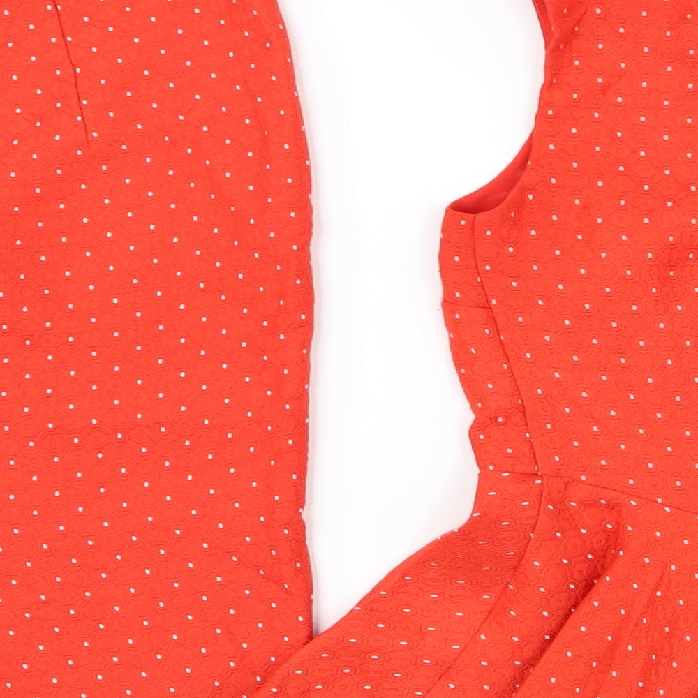 NEXT Womens Red Polka Dot  Basic T-Shirt Size 8  - size 10 skirt
