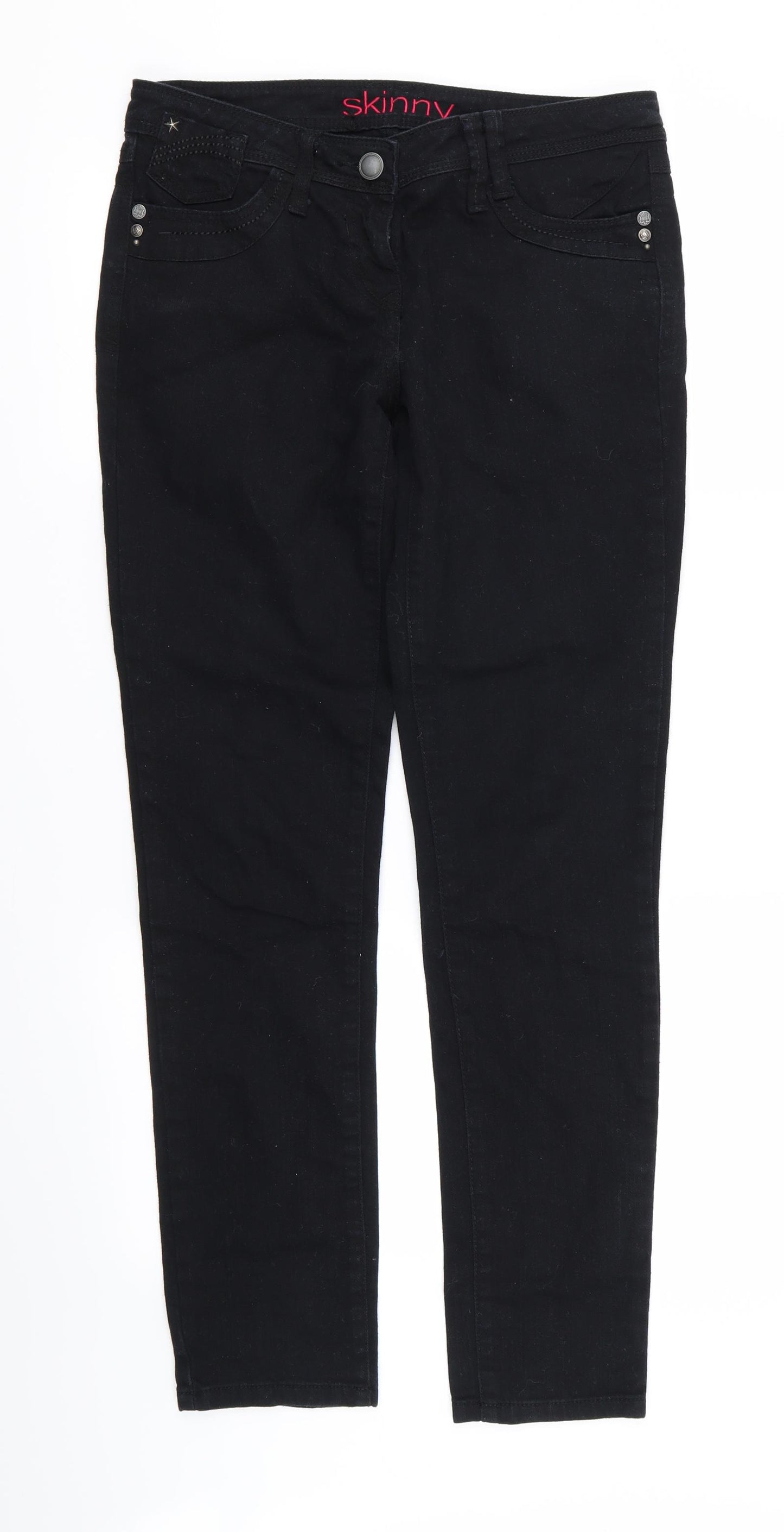 NEXT Womens Black   Skinny Jeans Size 12 L29 in